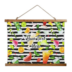 Cocktails Wall Hanging Tapestry - Wide (Personalized)