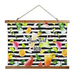 Cocktails Wall Hanging Tapestry - Wide (Personalized)