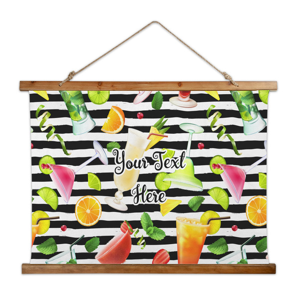 Custom Cocktails Wall Hanging Tapestry - Wide (Personalized)