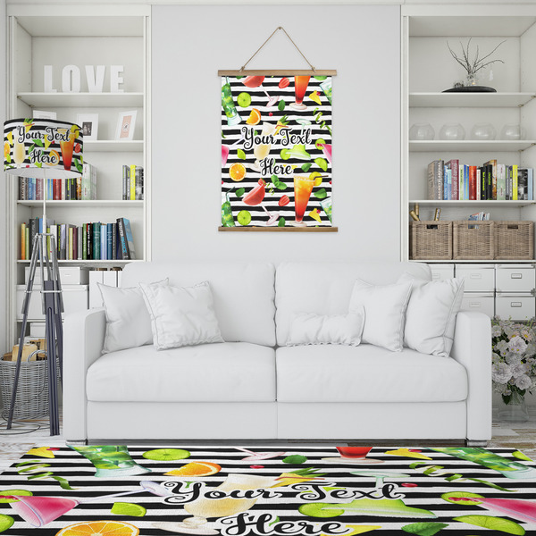 Cocktails Wall Hanging Tapestry - Portrait - IN CONTEXT