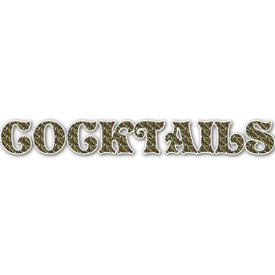 Cocktails Name/Text Decal - Custom Sizes (Personalized)