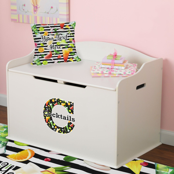Cocktails Wall Name & Initial Small on Toy Chest