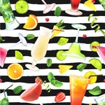 Cocktails Wallpaper & Surface Covering (Peel & Stick 24"x 24" Sample)