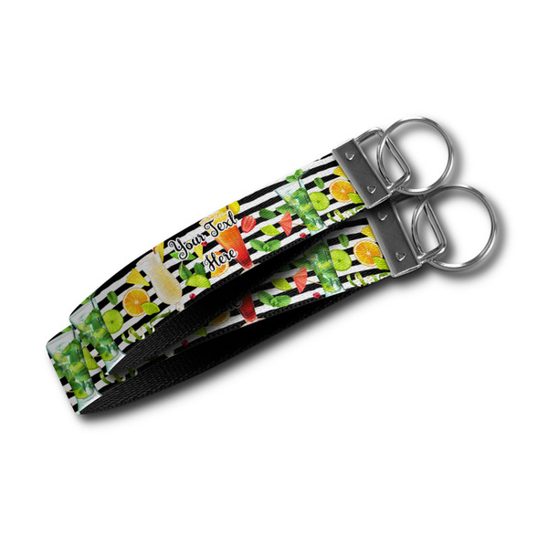 Cocktails Webbing Keychain FOBs - Size Comparison