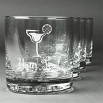 Cocktails Whiskey Glasses (Set of 4) (Personalized)