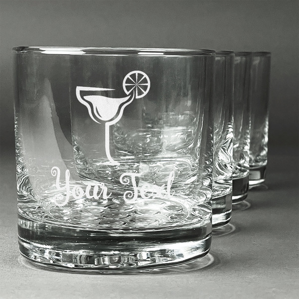 Custom Cocktails Whiskey Glasses (Set of 4) (Personalized)