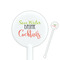 Cocktails 5.5" Round Plastic Stir Sticks - White - Single Sided