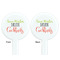 Cocktails White Plastic 7" Stir Stick - Double Sided - Round - Front & Back