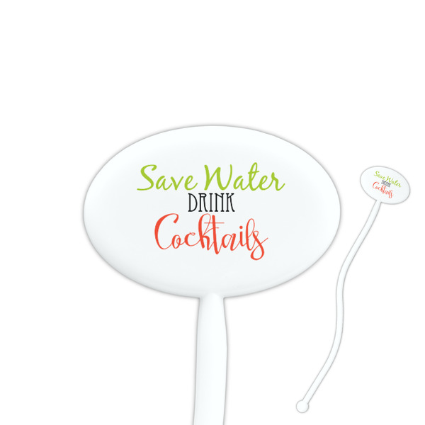 Custom Cocktails Oval Plastic Stir Sticks