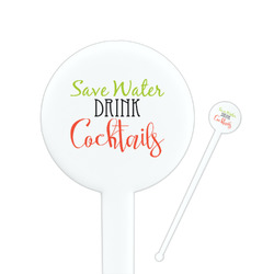 Cocktails Round Plastic Stir Sticks