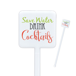 Cocktails Square Plastic Stir Sticks