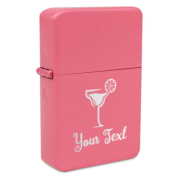 Custom Cocktails Windproof Lighter - Pink - Single Sided (Personalized)