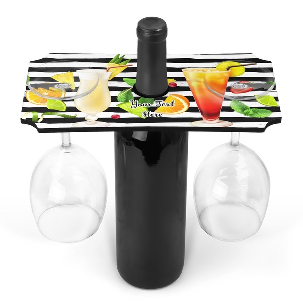 Custom Cocktails Wine Bottle & Glass Holder (Personalized)