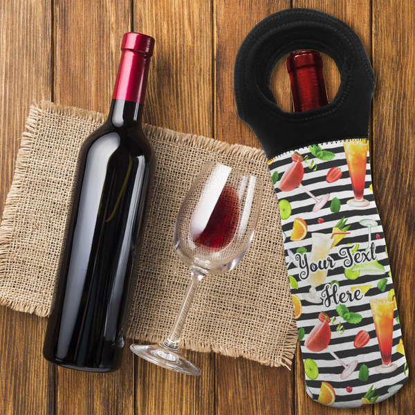 Cocktails Wine Tote Bag - FLATLAY
