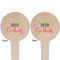 Cocktails Wooden 4" Food Pick - Round - Double Sided - Front & Back