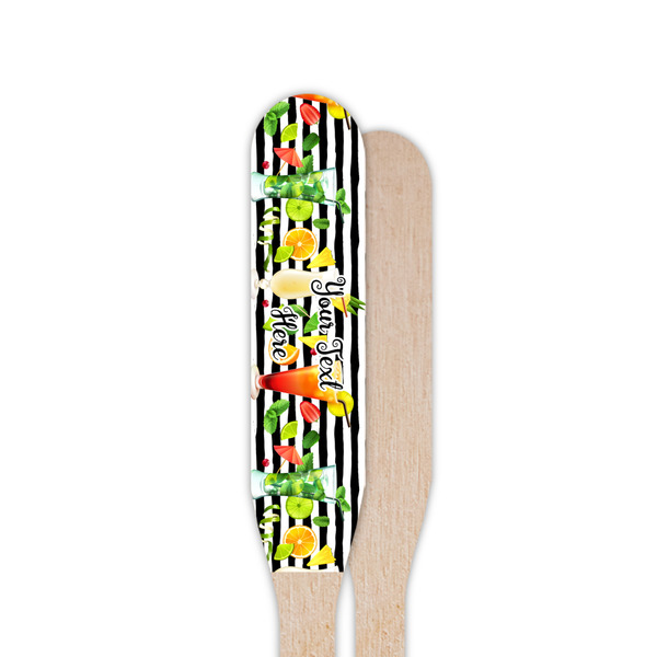 Cocktails Wooden Food Pick - Paddle - Single Sided - Front & Back