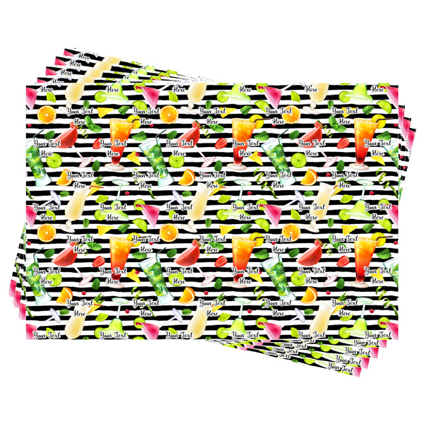 Cocktails Wrapping Paper - Front & Back - Sheets Approval