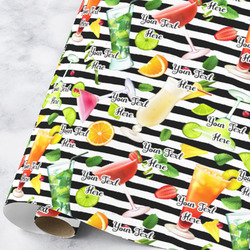 Cocktails Wrapping Paper Roll - Large (Personalized)