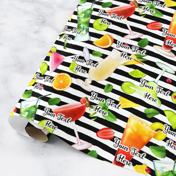 Custom Cocktails Wrapping Paper Roll - Medium (Personalized)