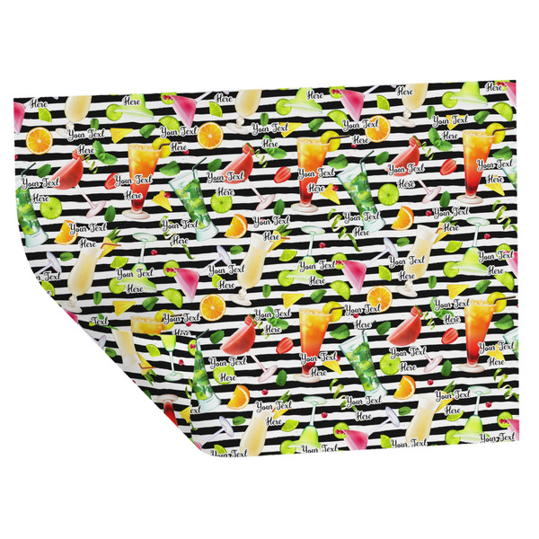 Cocktails Wrapping Paper Sheet - Double Sided - Folded