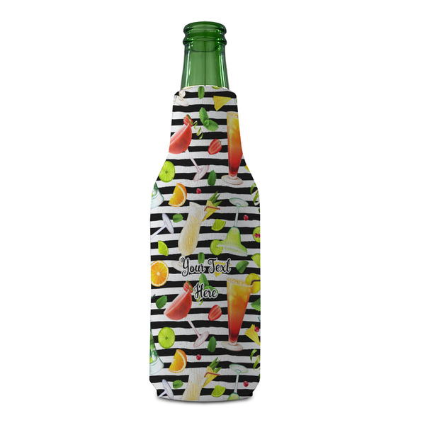Cocktails Zipper Bottle Cooler - FRONT (bottle)