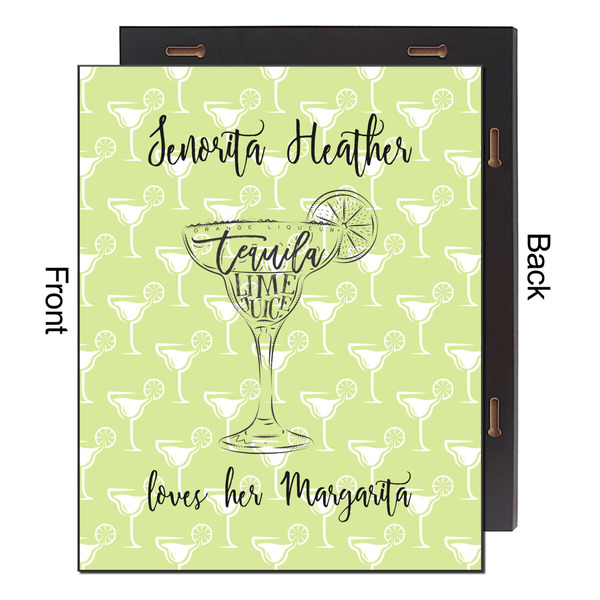 Margarita Lover 16x20 Wood Print - Front & Back View