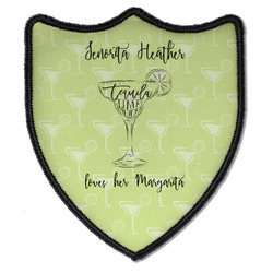 Margarita Lover Iron On Shield Patch B w/ Name or Text