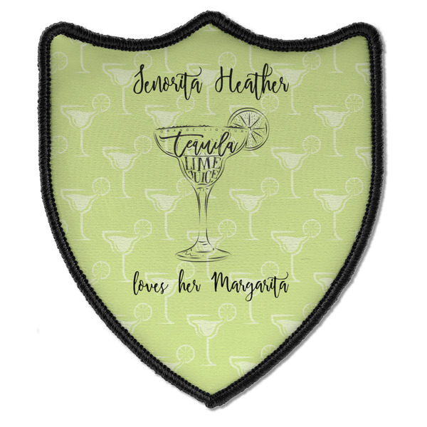 Custom Margarita Lover Iron On Shield Patch B w/ Name or Text