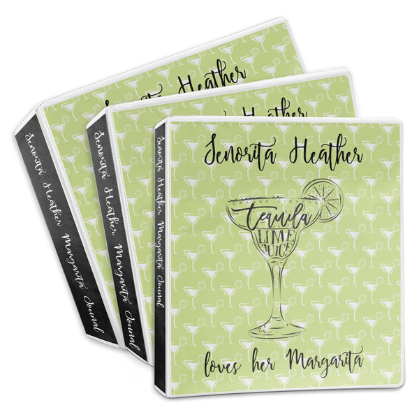 Custom Margarita Lover 3-Ring Binder (Personalized)