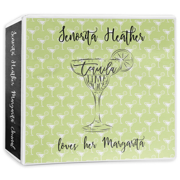 Custom Margarita Lover 3-Ring Binder - 3 inch (Personalized)
