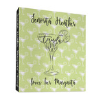 Margarita Lover 3 Ring Binder - Full Wrap - 1" (Personalized)