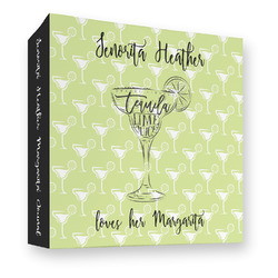 Margarita Lover 3 Ring Binder - Full Wrap - 3" (Personalized)