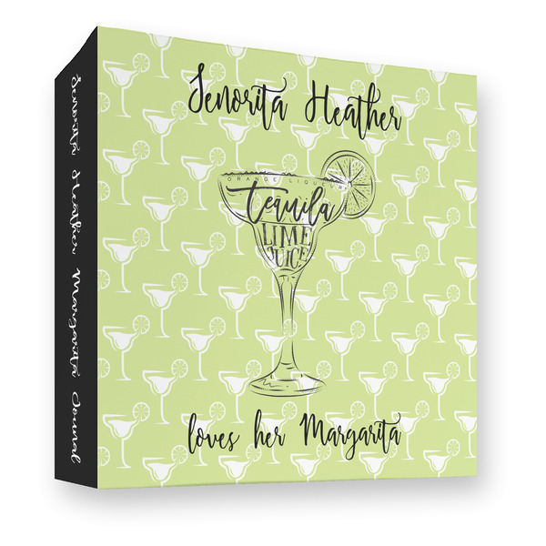 Custom Margarita Lover 3 Ring Binder - Full Wrap - 3" (Personalized)