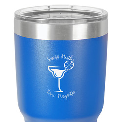 Margarita Lover 30 oz Stainless Steel Tumbler - Royal Blue - Double-Sided (Personalized)