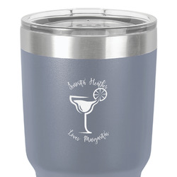 Margarita Lover 30 oz Stainless Steel Tumbler - Grey - Double-Sided (Personalized)