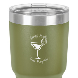 Margarita Lover 30 oz Stainless Steel Tumbler - Olive - Single-Sided (Personalized)
