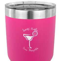 Margarita Lover 30 oz Stainless Steel Tumbler - Pink - Single Sided (Personalized)