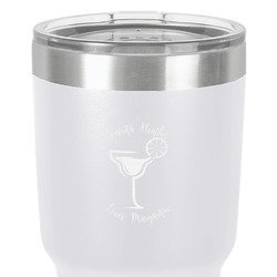 Margarita Lover 30 oz Stainless Steel Tumbler - White - Double-Sided (Personalized)