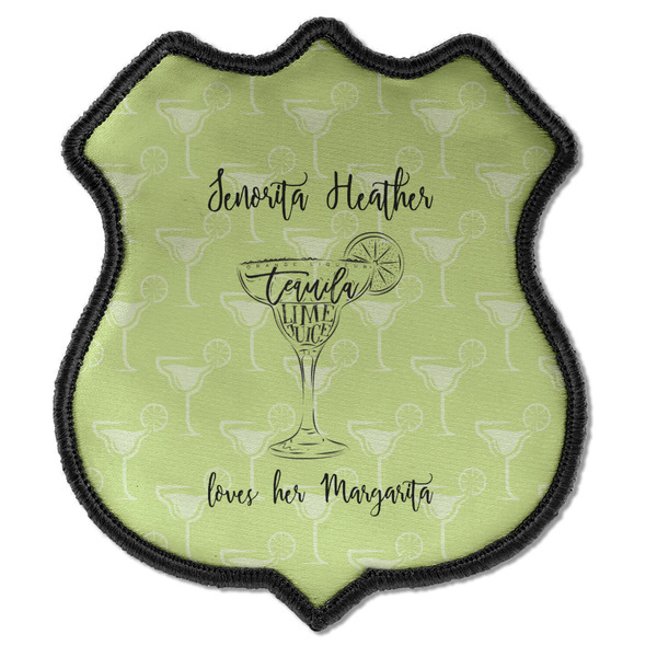 Custom Margarita Lover Iron On Shield Patch C w/ Name or Text