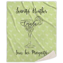 Margarita Lover Sherpa Throw Blanket - 60"x80" (Personalized)
