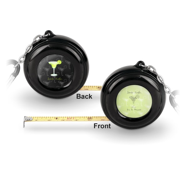 Margarita Lover 6-Ft Pocket Tape Measure with Carabiner Hook - Front and Back