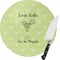 Margarita Lover Round Glass Cutting Board - Small (Personalized)