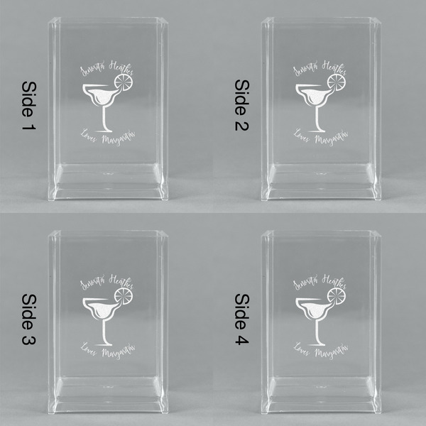 Margarita Lover Acrylic Pen Holder - All Sides