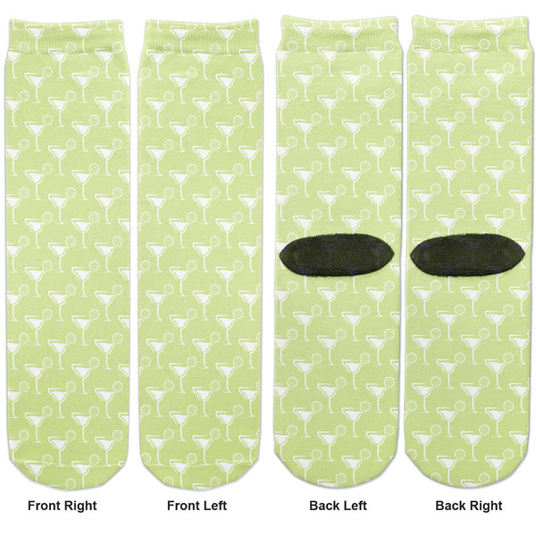 Margarita Lover Adult Crew Socks - Double Pair - Front and Back - Apvl
