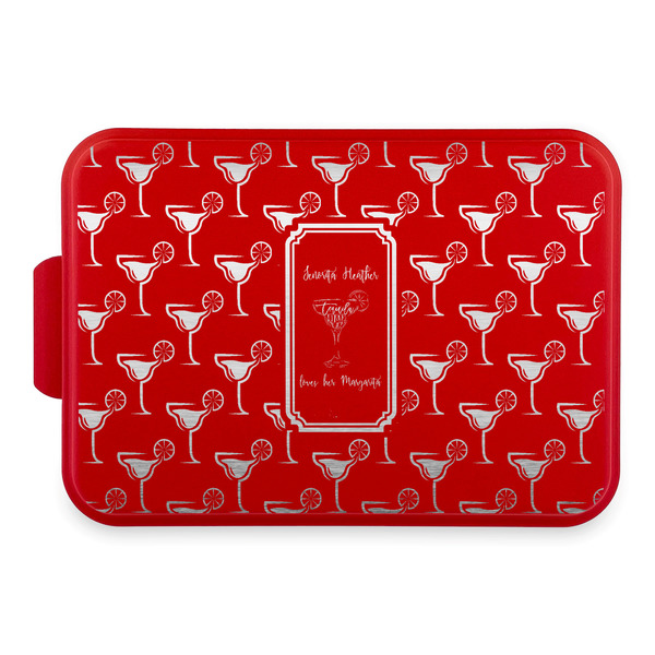 Custom Margarita Lover Aluminum Baking Pan with Red Lid (Personalized)