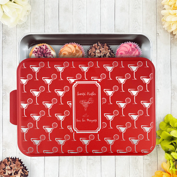 Margarita Lover Aluminum Baking Pan - Red Lid - LIFESTYLE