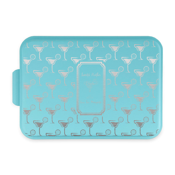 Custom Margarita Lover Aluminum Baking Pan with Teal Lid (Personalized)