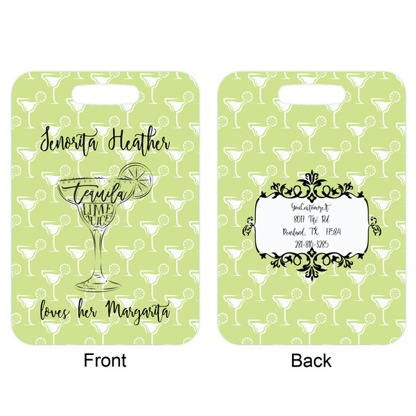 Margarita Lover Aluminum Luggage Tag (Front + Back)