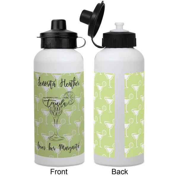 Margarita Lover Aluminum Water Bottle - White APPROVAL