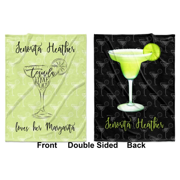 Margarita Lover Baby Blanket (Double Sided - Printed Front and Back)